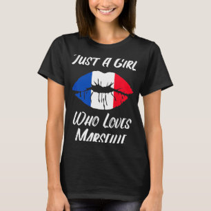 Lips Mouth Love French Flag Marseille T-Shirt