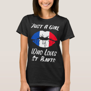 Lips Mouth Love French Flag St Barts T-Shirt