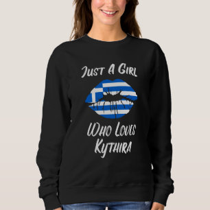 Lips Mouth Love Greek Flag Kythira Sweatshirt
