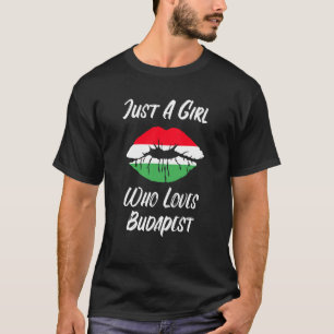 Lips Mouth Love Hungarian Flag Budapest T-Shirt