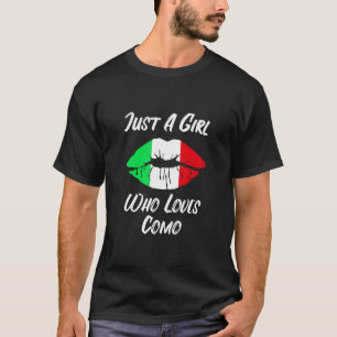 Lips Mouth Love Italian Flag Como T-Shirt