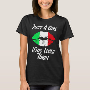 Lips Mouth Love Italian Flag Turin T-Shirt