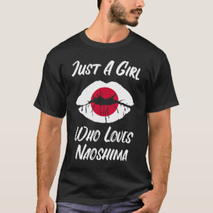 Lips Mouth Love Japanese Flag Naoshima T-Shirt