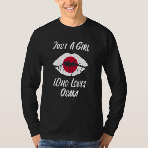 Lips Mouth Love Japanese Flag Osaka T-Shirt