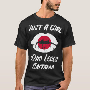 Lips Mouth Love Japanese Flag Saitama T-Shirt