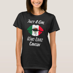 Lips Mouth Love Mexican Flag Cancun T-Shirt