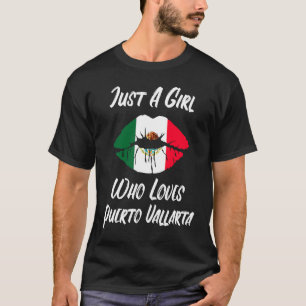 Lips Mouth Love Mexican Flag Puerto Vallarta T-Shirt