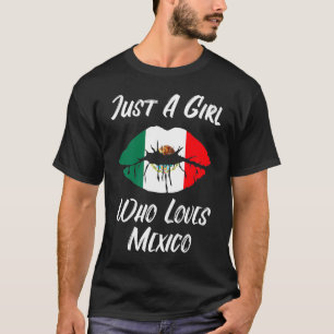 Lips Mouth Love Mexican Flag T-Shirt