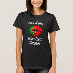 Lips Mouth Love Portuguese Flag Coimbra T-Shirt