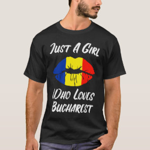 Lips Mouth Love Romanian Flag Bukarest T-Shirt