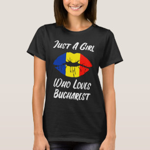 Lips Mouth Love Romanian Flag Bukarest T-Shirt