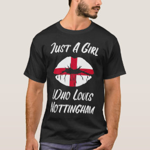 Lips Mouth Love Saint George's Cross Flag Nottingh T-Shirt