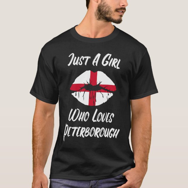 Lips Mouth Love Saint George's Cross Flag Peterbor T-Shirt (Front)