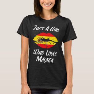 Lips Mouth Love Spanish Flag Malaga T-Shirt