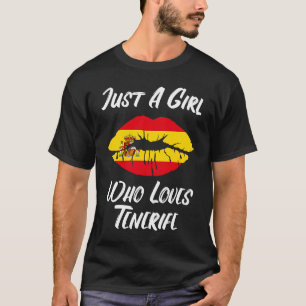 Lips Mouth Love Spanish Flag Tenerife T-Shirt