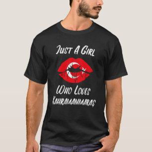 Lips Mouth Love Turkish Flag Kahramanmaras T-Shirt