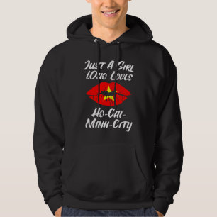 Lips Mouth Love Vietnamese Flag Ho Chi Minh City Hoodie