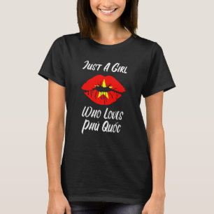 Lips Mouth Love Vietnamese Flag Phu Quoc T-Shirt