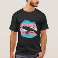 Lips Mouth Trans Support Pink Blue Flag Stripe