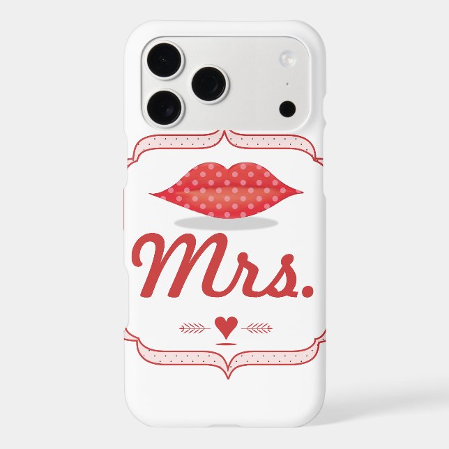 Lips Mrs. Hipster Vintage Retro Bride (Back)