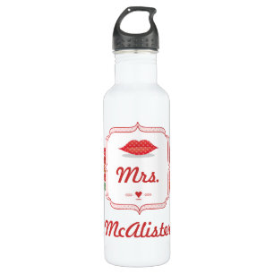 Lips Mrs. Hipster Vintage Retro Bride 710 Ml Water Bottle
