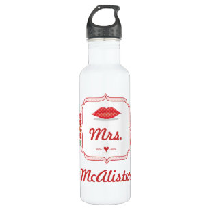 Lips Mrs. Hipster Vintage Retro Bride 710 Ml Water Bottle