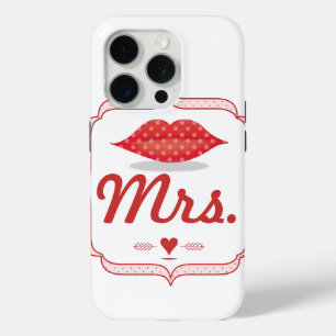 Lips Mrs. Hipster Vintage Retro Bride iPhone 15 Pro Case