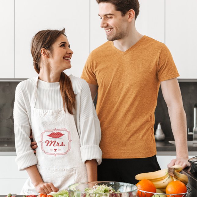 Lips Mrs. Hipster Vintage Retro Bride Standard Apron (Creator Uploaded)