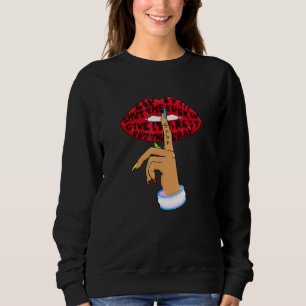 Lips Nonbinary Transgender Lesbian Gay For Pride M Sweatshirt