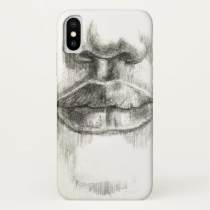 Lips & Nose drawing iPhone Case