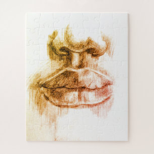 Lips & Nose Pencil  Drawing Puzzle