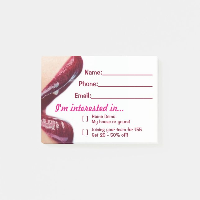 Lips Post Its Post-it Notes (Front)