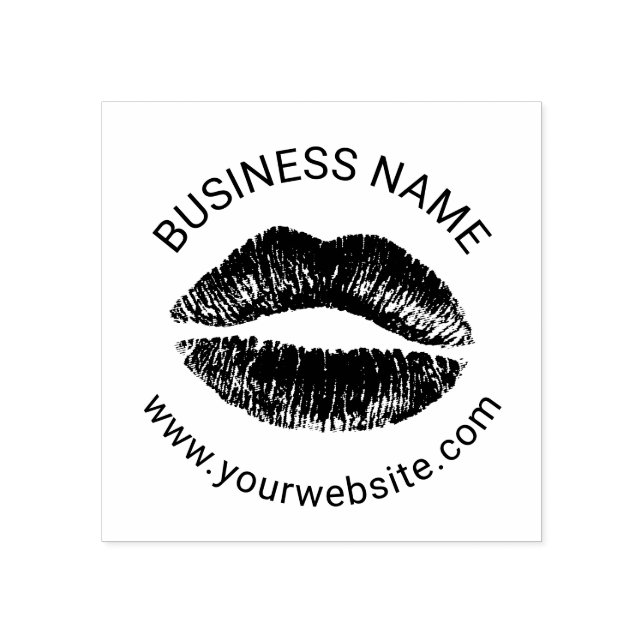 Lips Print Makeup Artist Beauty Salon Business Rubber Stamp (Imprint)