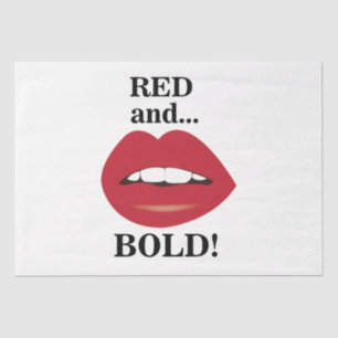 Lips Red and Bold Lips Tissue Paper
