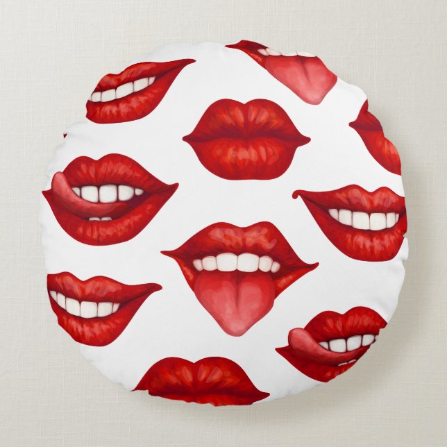 Lips Round Cushion (Front)