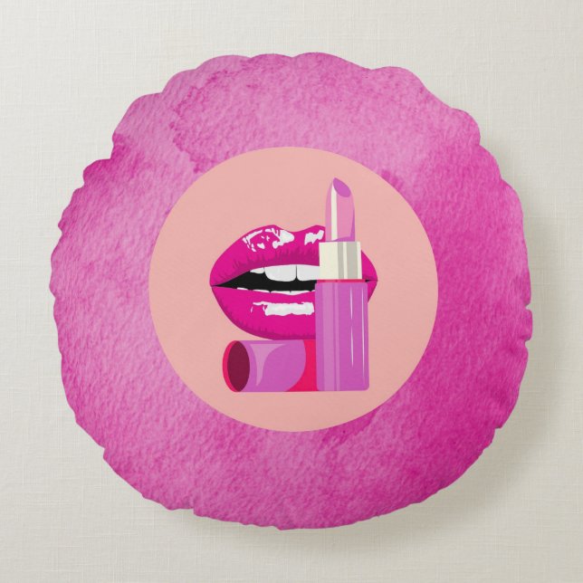 Lips Round Cushion (Front)
