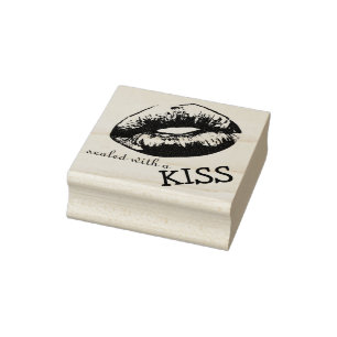 Lips - Sealed with a Kiss Rubber Stamp