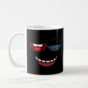 Lips & Teeth Harmony: Unique Emoji Design Coffee Mug