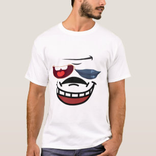 Lips & Teeth Harmony: Unique Emoji T-Shirt Design