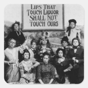 Lips That Touch Liquor Shall Not Touch Ours Square Sticker