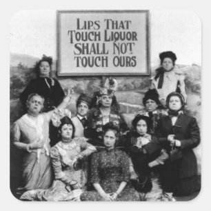Lips That Touch Liquor Shall Not Touch Ours Square Sticker