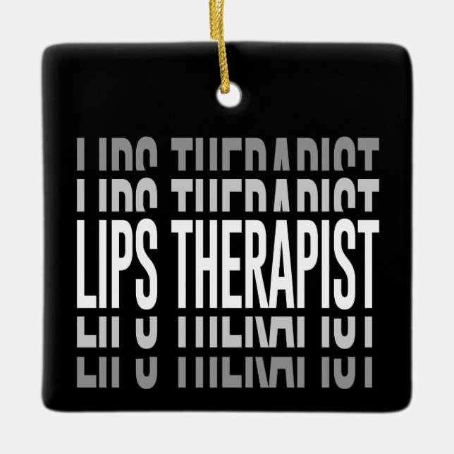 Lips Therapist Lip Filler Aesthetic Nurs Ceramic Ornament (Front)