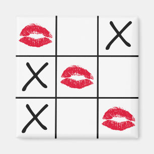 Lips Tic Tac Toe Magnet