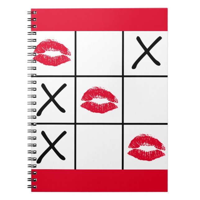 Lips Tic Tac Toe Notebook (Front)