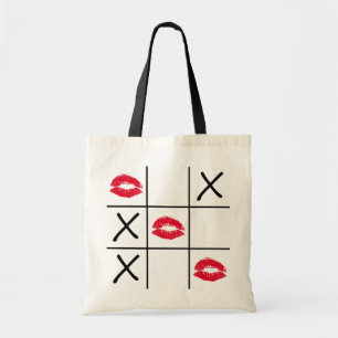 Lips Tic Tac Toe Tote Bag