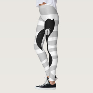Lips tiger stripes Leggings