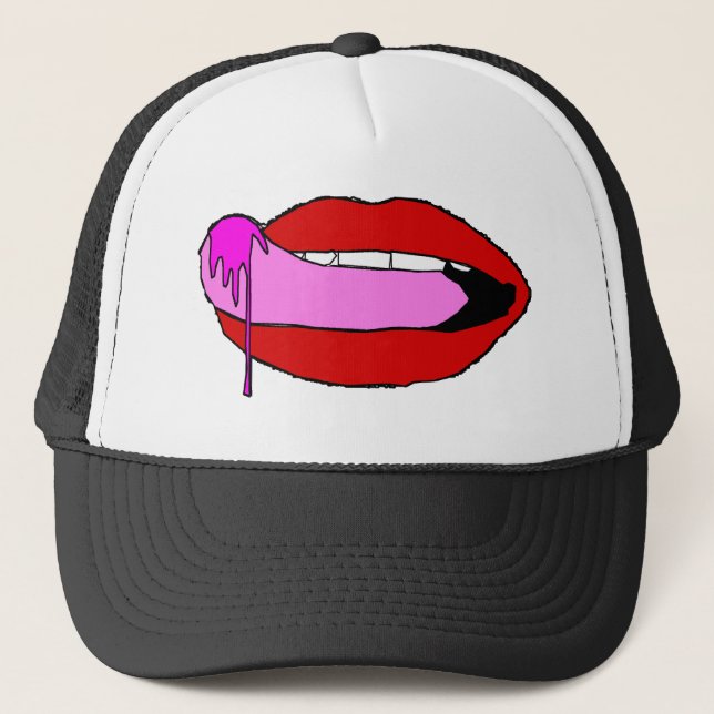 lips trucker hat (Front)