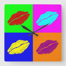 lips wall clock