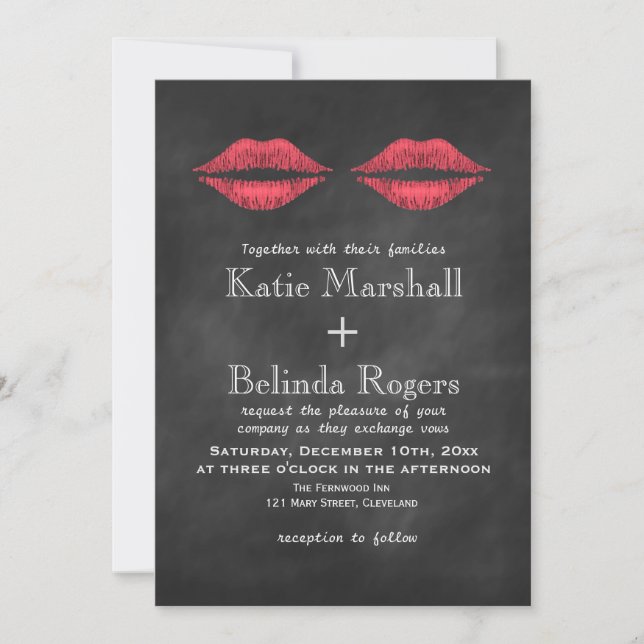 Lips Wedding Invitation (Front)