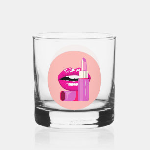 Lips Whiskey Glass